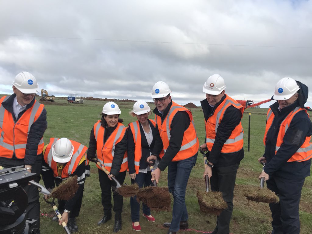 Sod turning ceremony marks the official start of construction.