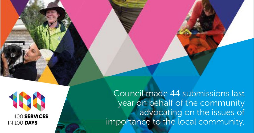 submissions made by council on behalf of the community last year.