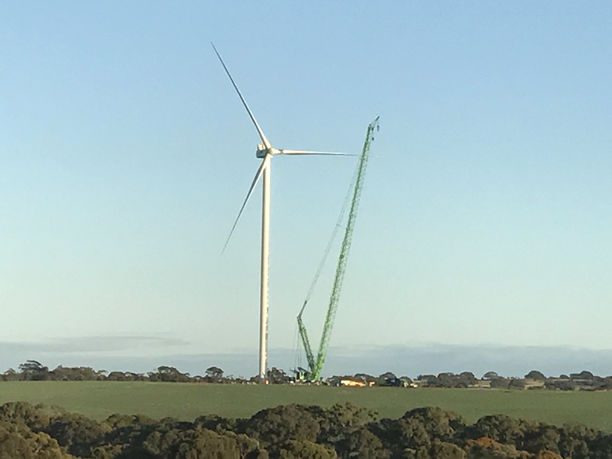 1st of 9 turbines now in place!