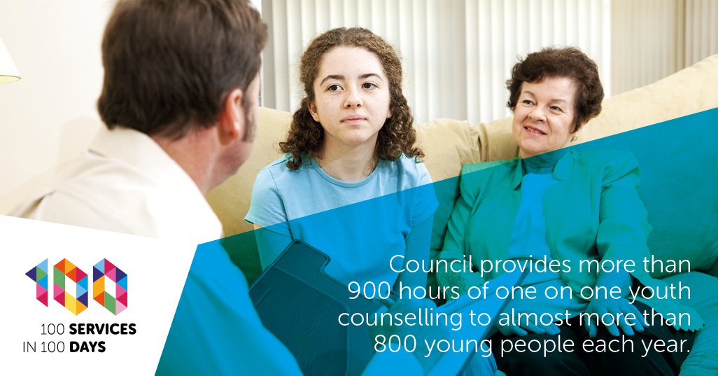 young people receive one-on-one counselling each year. The council spend close to 900 hours on these sessions.