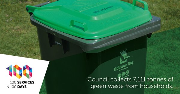 tonnes of green waste collected from households per year by the council.