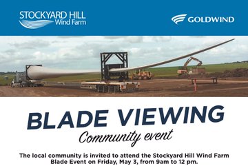 A lot of excitement at the Stockyard Hill Wind Farm blade viewing event held earlier today. Local kids even got to sign their names on the huge piece of kit!