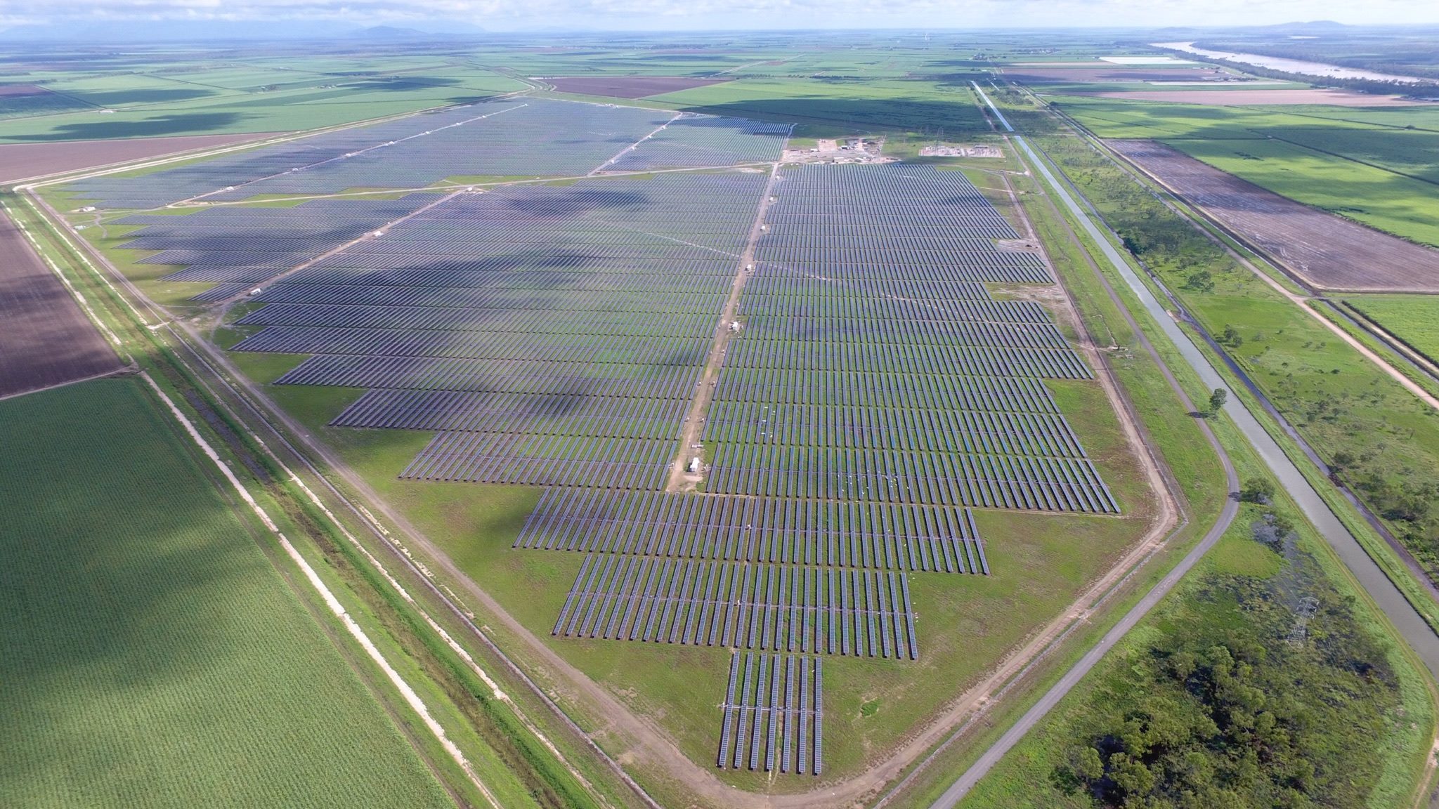 Work on farm completed and feeding into the Powerlink sub-station. Awaiting formal commissioning.