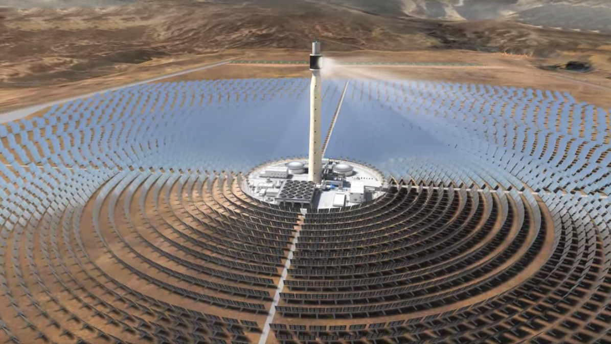 installed capacity of the Noor III power plant which is located in the municipality of Ghessate, in the Southern province of Ouarzazate, on the edge of the Sahara. It is part of a 4 unit complex of solar CSP and PV technology.