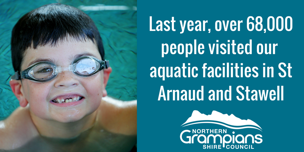+ people visited Northern Grampians Shire's acquatic facilities in St. Arnaud and Stawell