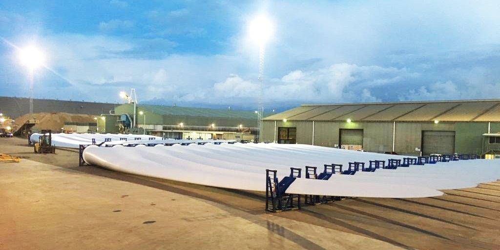 The first Senvion components arrive at the Port of Portland in Victoria.