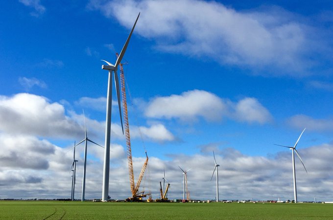 31 of 61 turbines now constructed.