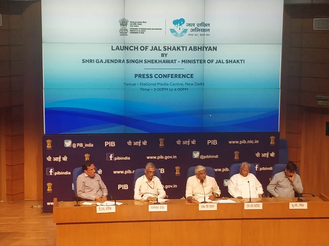 Launch of the Jal Shakti Abhiyan programme, - a collaborative effort of the Government and State Governments to accelerate progress on water conservation activities in selected 1592 water stressed blocks in 256 districts across India.