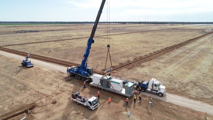 The first 2 Power Conditioning Units arrive at the site.
