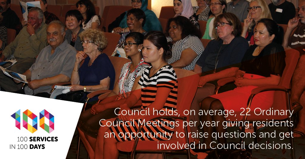 Ordinary Council Meetings are held on an average, each year, where residents can ask questions and get involved in council decisions.