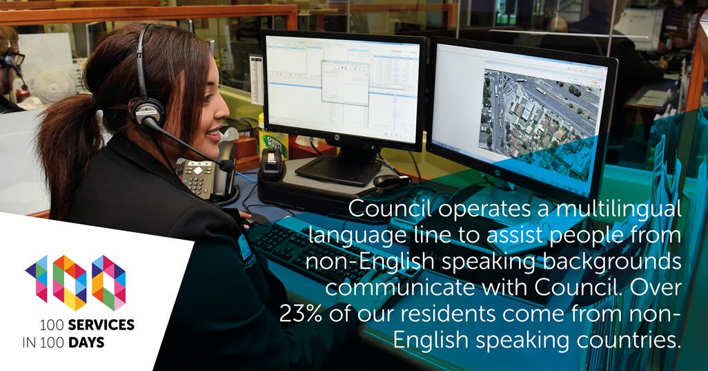 of council residents come from non-English speaking countries, for whom the council runs a language line.