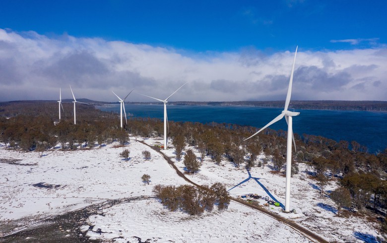 generation capacity of the Cattle Hill Wind Farm,located on the eastern shore of Lake Echo in the southern side of the Central Plateau of Tasmania.