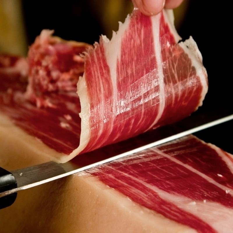 ($1,100) Price for a leg of Ibérico ham - the beluga caviar of the porcine world. Produced in Spain, the best hams hang in Montesano’s drying rooms on a hilltop outside the town of Jerez de los Caballeros for up to six years.