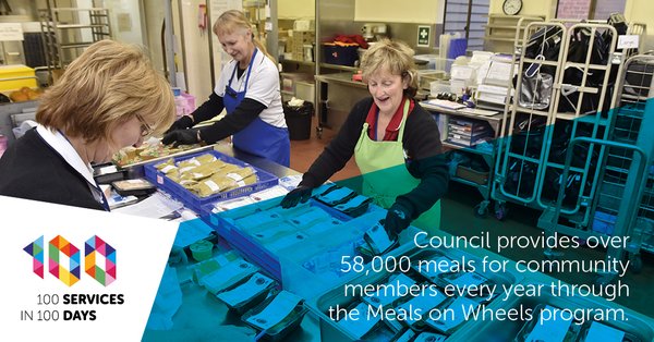 meals provided to community members every year through the Meals on Wheels program.