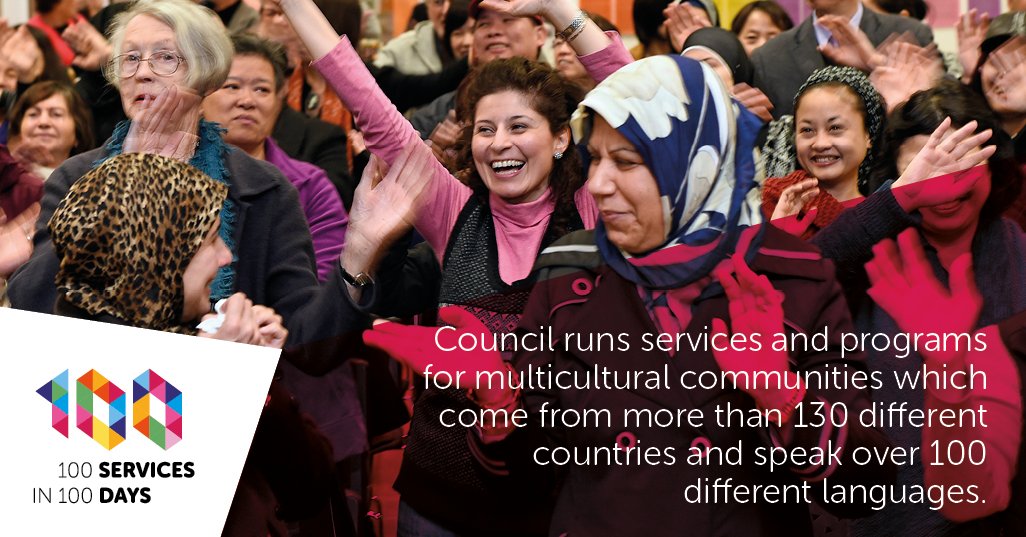 The number of countries that make up the multicultural residents and communities at Hobsons! The council runs services and programs for each of these in over 100 languages!