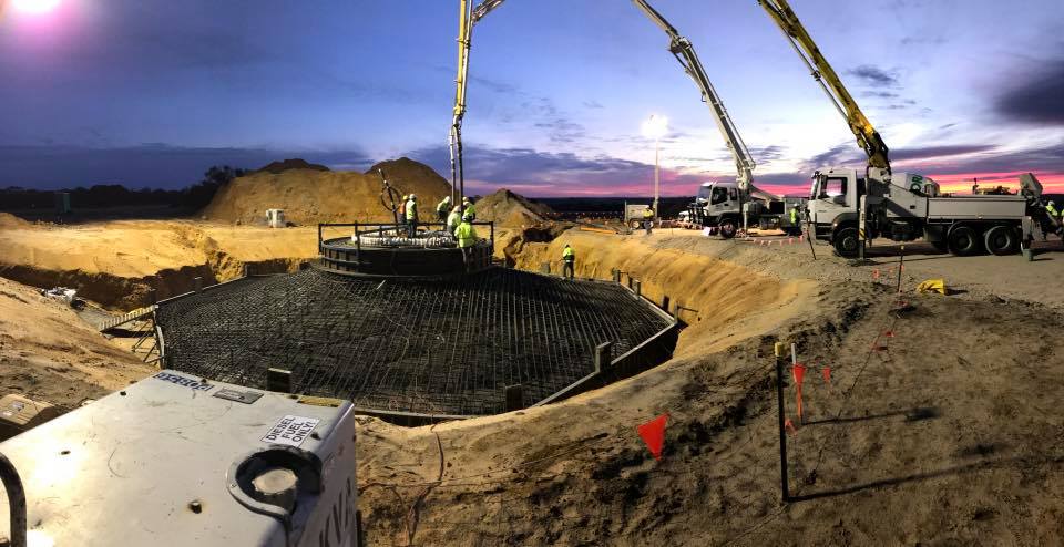 Foundations for the turbine towers being put in place. Photo credits: Gav Reddie (Needa Screeda)