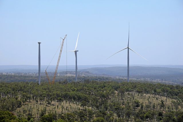 Two turbines in the first stage have been erected and a third turbine is only days away from completion. On-site construction of the wind farm is progressing, with 95 foundations poured, both main transformers energised, construction of the 275kV substation by Powerlink complete, and energisation of the 33kV switchyard.
