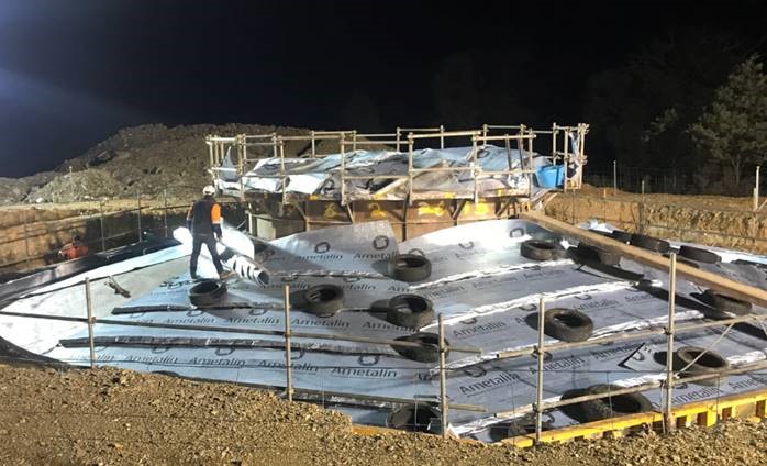 1st Wind Turbine Foundation completed.