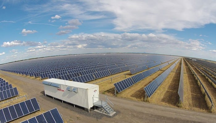 solar PV panels used. Type: Single-Axis Tracking so the panels can tilt to face the sun as the earth rotates.