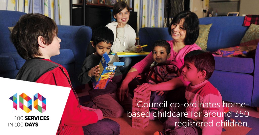 children receive home-based childcare coordinated by the council
