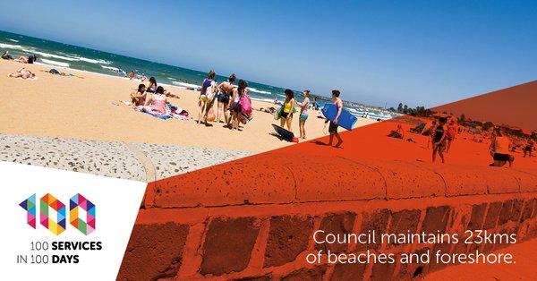 of beaches and foreshore area that the council looks after.