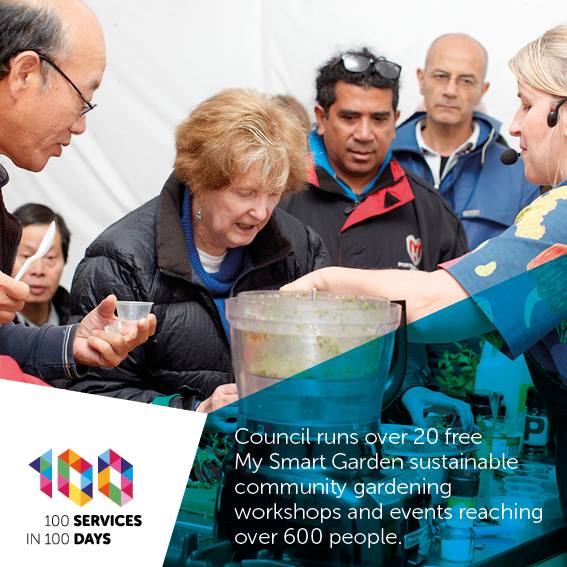 + free My Smart Garden community events & workshops for more than 600 people that the council runs.