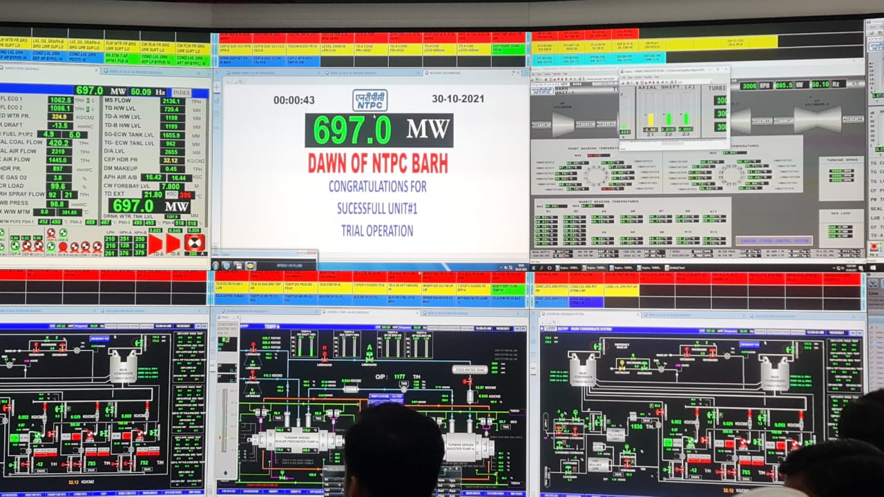 NTPC starts commercial operation of the Unit 1 of its Barh Super Thermal Power Station Stage-I (3x660 MW) at 00:00 hrs of 12 Nov 2021. Stage-1 is being built by Russian firm Technopromexport (TPE). Odisha is entitled to receive 50% of the power generated from the project, while the remaining will be sold to Bihar, Jharkhand, Sikkim and West Bengal.