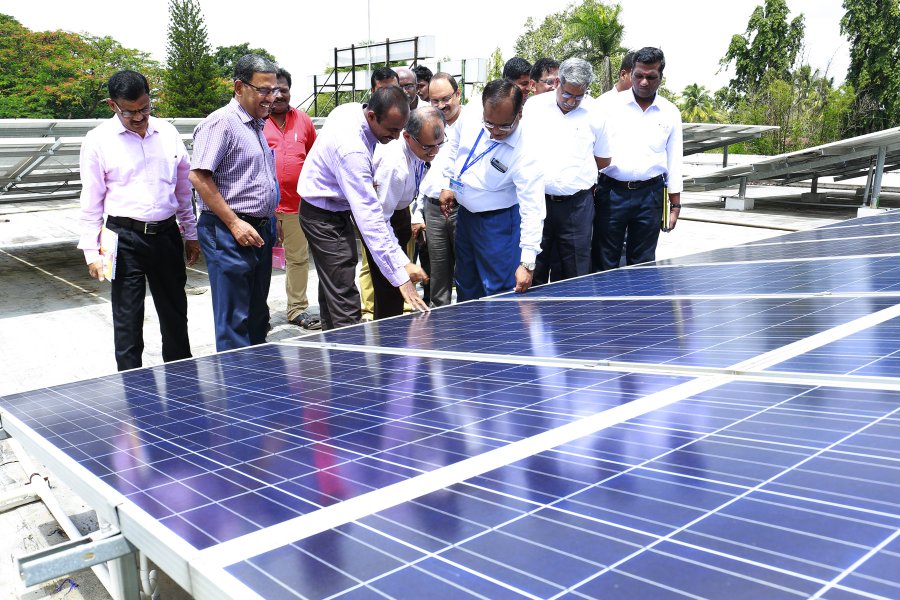 Generation capacity of grid connected solar power plant at the Divisional Railway Manager's office, Palakkad. This plant was set up at a cost of Rs.57 lakh and can generate an average of 1.27 lakh units per year and is expected to result in power savings to the tune of  Rs.10.22 Lakh.