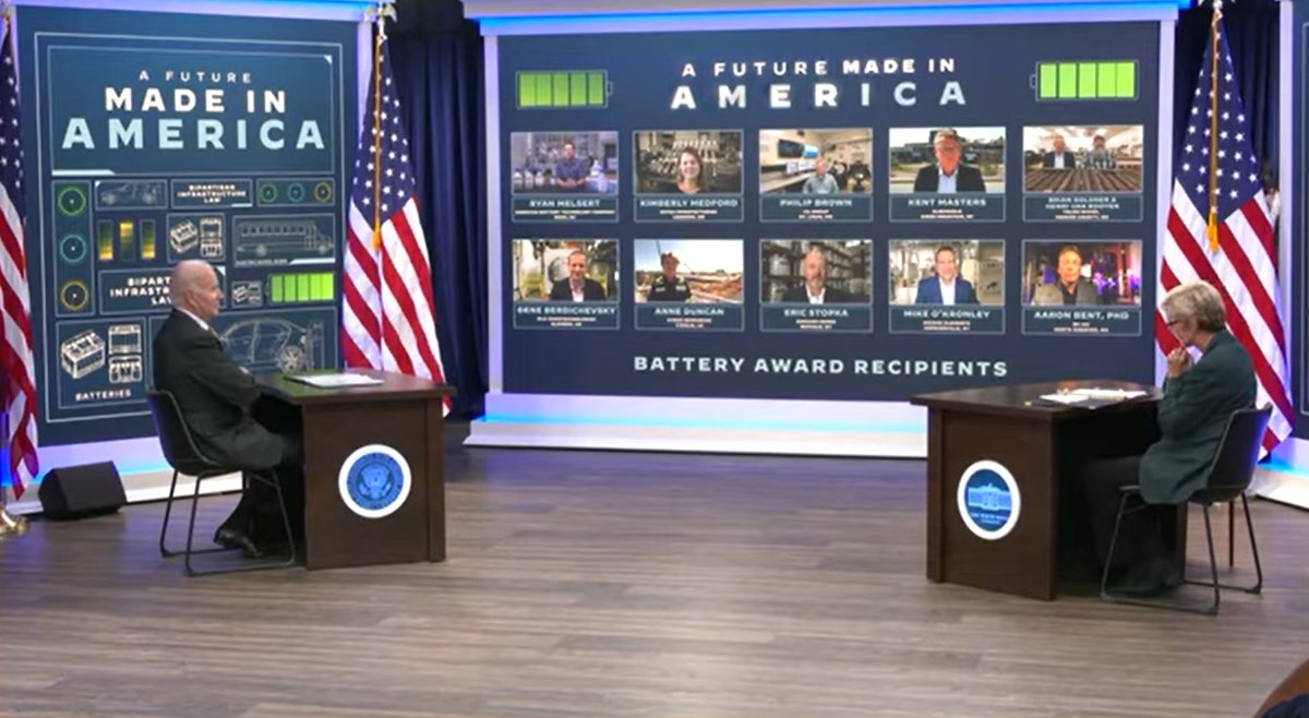 Federal grants to build and expand domestic manufacturing of batteries for electric vehicles in the US